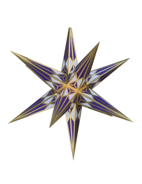 Hartensteiner Stern gold/lila ohne Beleuchtung