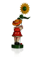 Blumenmädchen mit Sonnenblume rot, groß