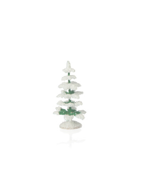 Weihnachtsbaum grün/weiß 8cm