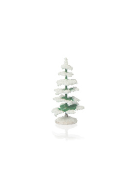 Weihnachtsbaum grün/weiß 8cm