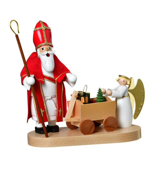 Räuchermännchen Heiliger St.Nikolaus mit Christkind