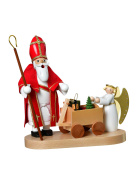 Räuchermännchen Heiliger St.Nikolaus mit Christkind