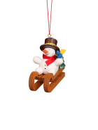 Baumbehang Schneemann auf Schlitten
