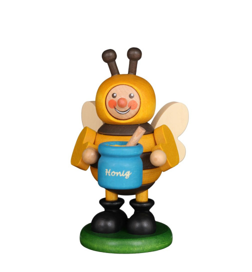 Biene mit Honigtopf