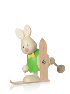 Kaninchen Max mit Ski