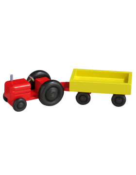 Holzspielzeug Traktor mit Anhänger -Kasten