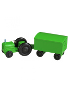 Holzspielzeug Traktor mit Anhänger-Kasten