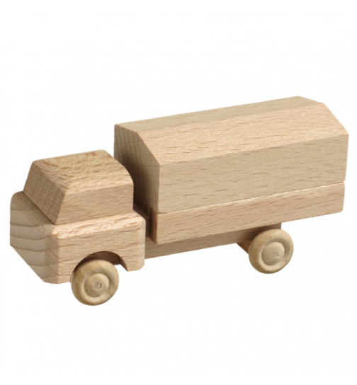 Holzspielzeug Lastauto mit Plane