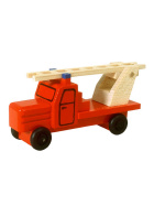 Holzspielzeug Feuerwehr mit drehbarer Leiter-nostalgisch