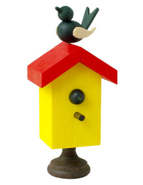 Holzspielzeug Starhaus mit Singvogel-bunt