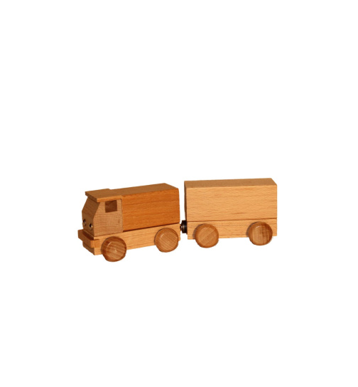 Holzauto Lastzug