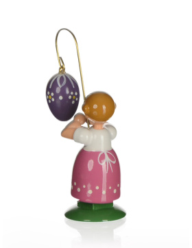 Ostermädchen Mädchen mit lilafarbenem Ei