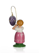 Ostermädchen Mädchen mit lilafarbenem Ei