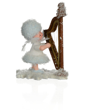 Schneeflöckchen mit Harfe
